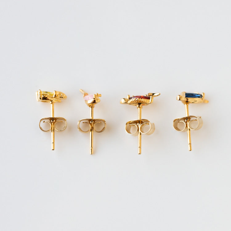 Local Eclectic Gold Dinosaur Stud Earrings