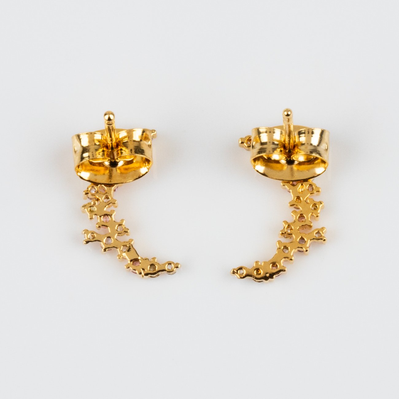 Local Eclectic One and Only Crescent Moon Stud Earrings Backs