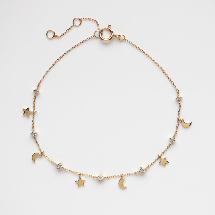 Solid Gold By Starlight Charm Bracelet