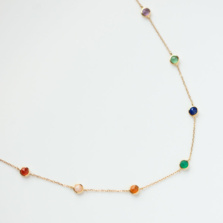 Solid Gold Chakra Necklace
