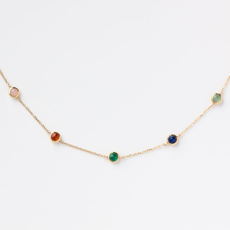 Solid Gold Chakra Necklace