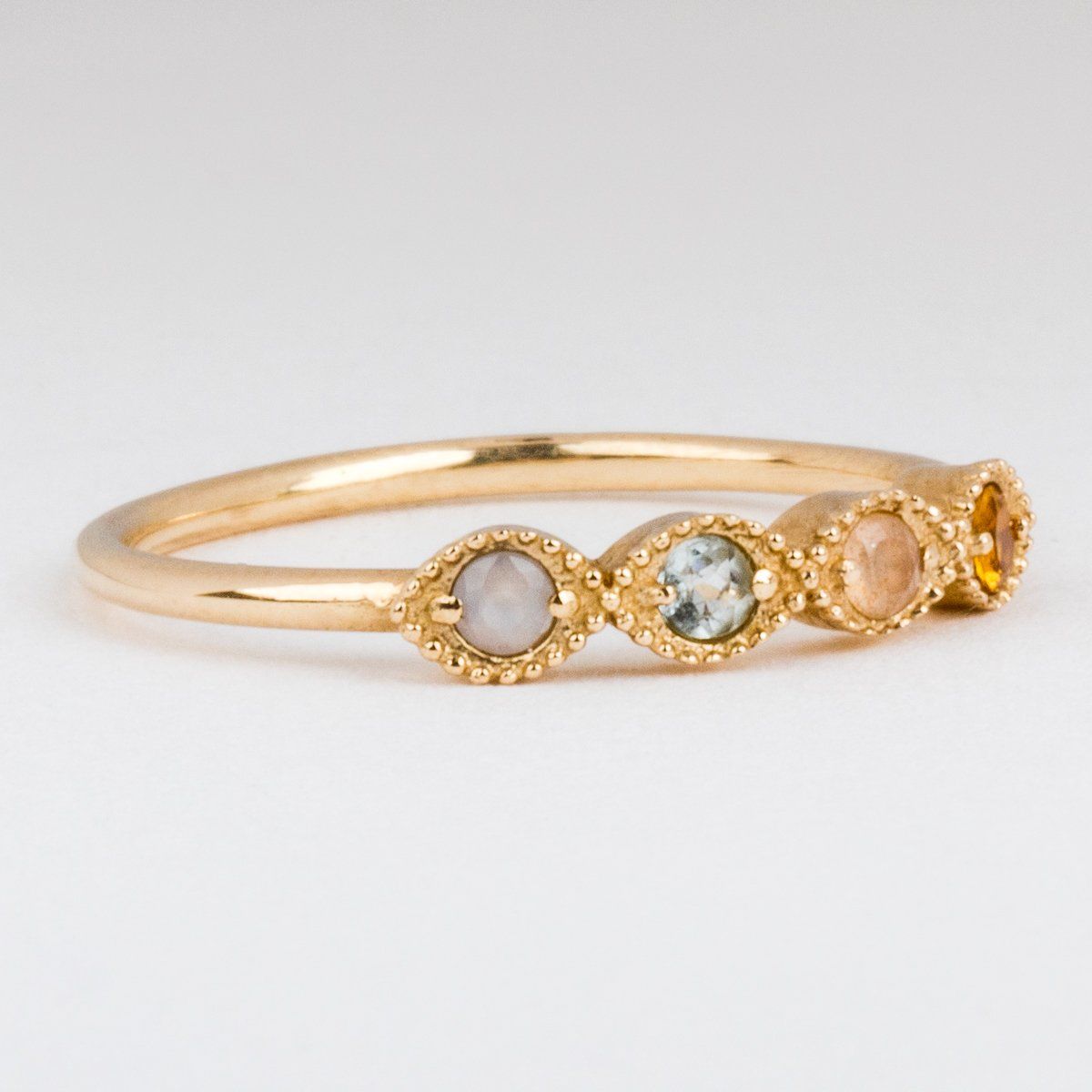 Pastel Earth Fire Water Wind Ring - rings - I Like it Here Club local eclectic