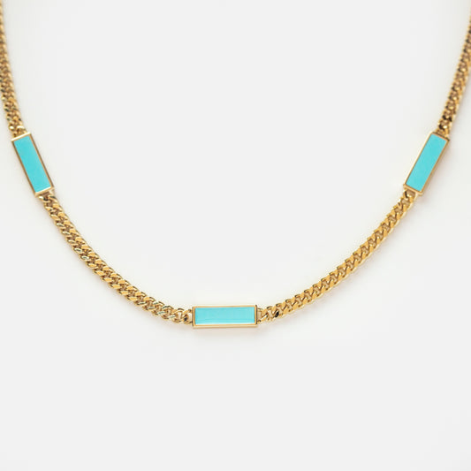 Blake Turquoise Stone Inlay Necklace