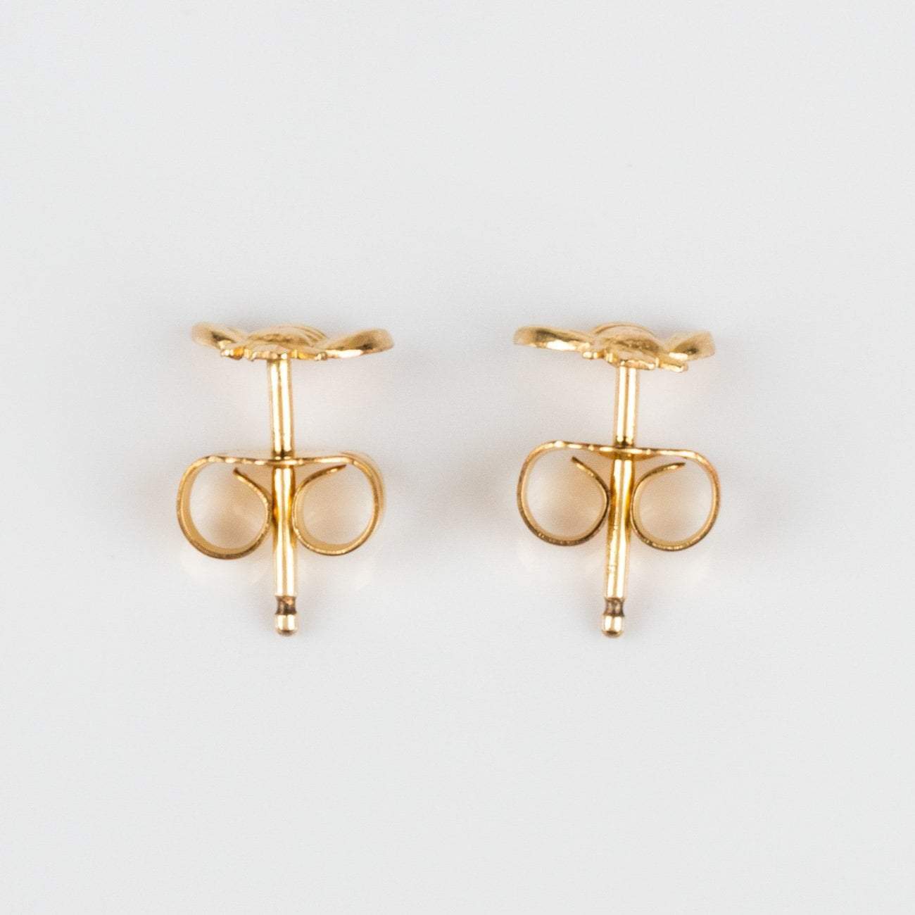 Local Eclectic Tiny Yellow Gold Bumble Bee Stud Earrings