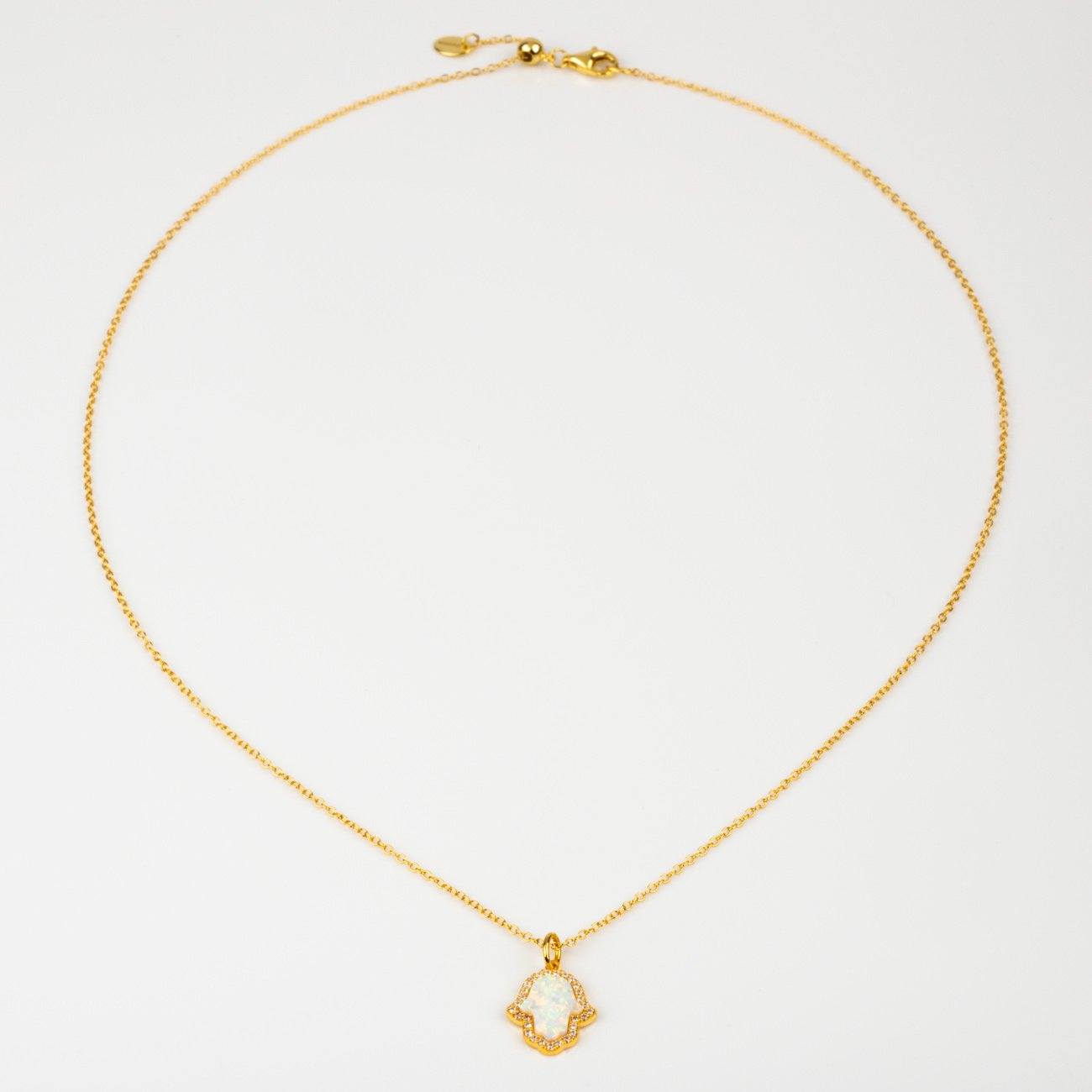 Hamsa Opal Necklace necklaces Kamaria 
