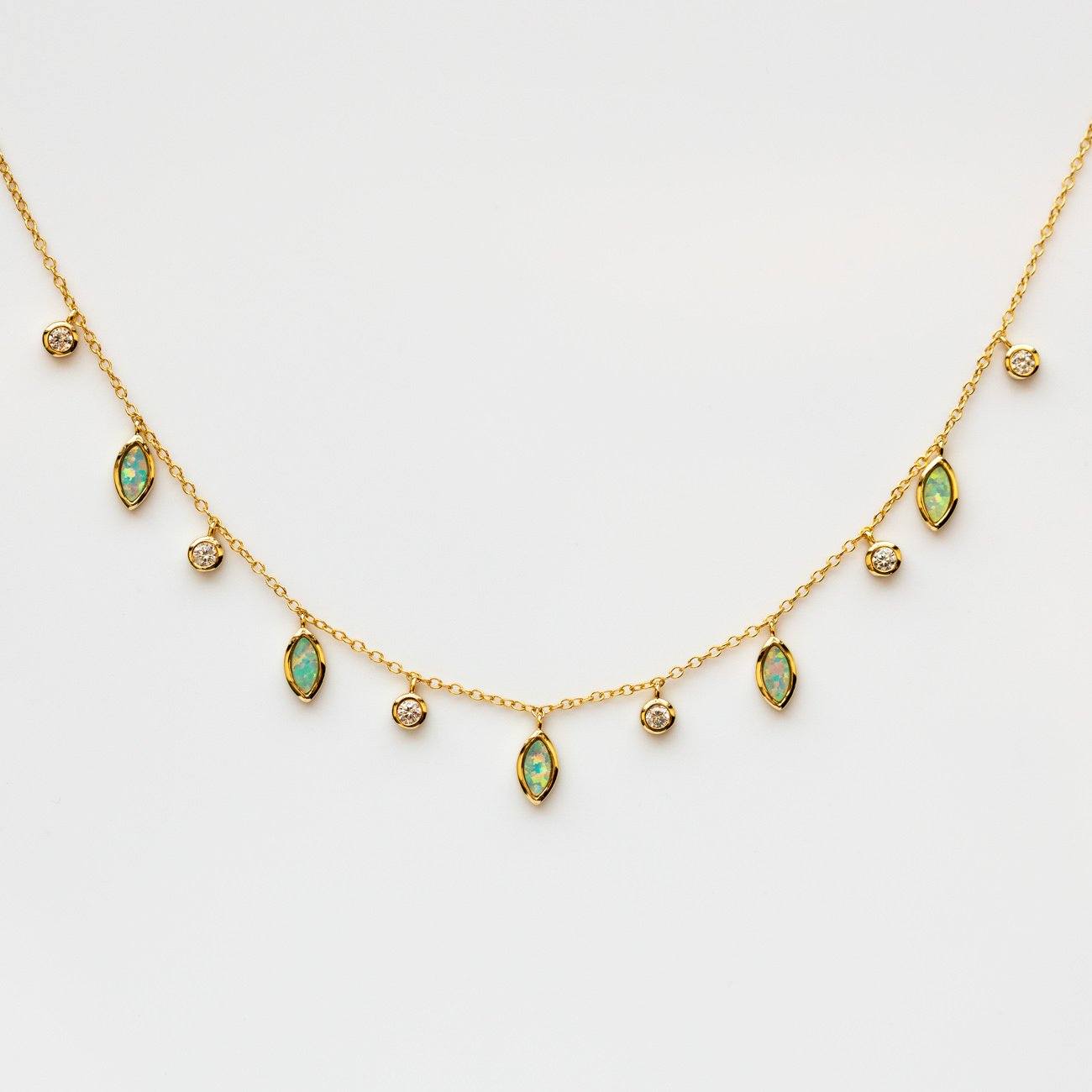 Drops of Spring Opal Necklace necklaces Kamaria 