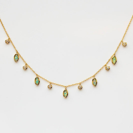 Drops of Spring Opal Necklace necklaces Kamaria 