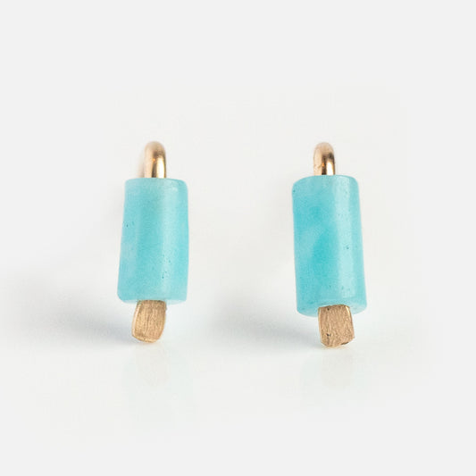 Regis Blue Jade Stud Earrings