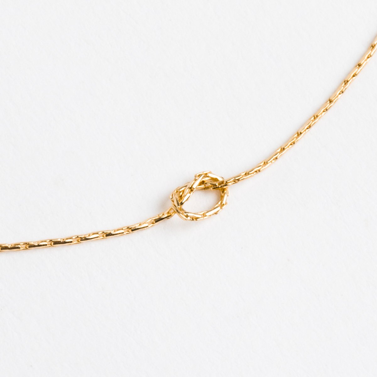 Local Eclectic Delicate Gold Knot Necklace