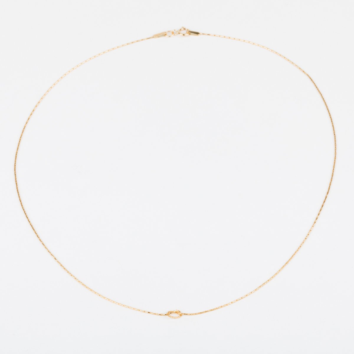 Local Eclectic Delicate Gold Knot Necklace