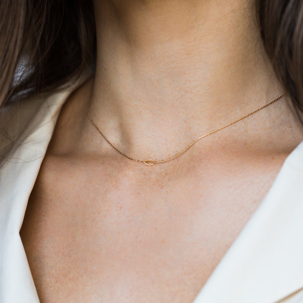 Local Eclectic Delicate Gold Knot Necklace