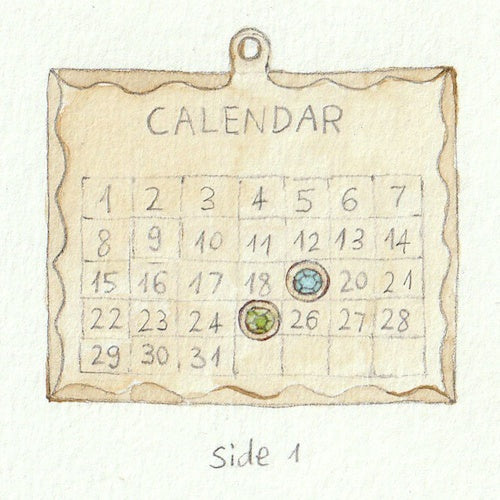 1960s Calendar Personalized Charm