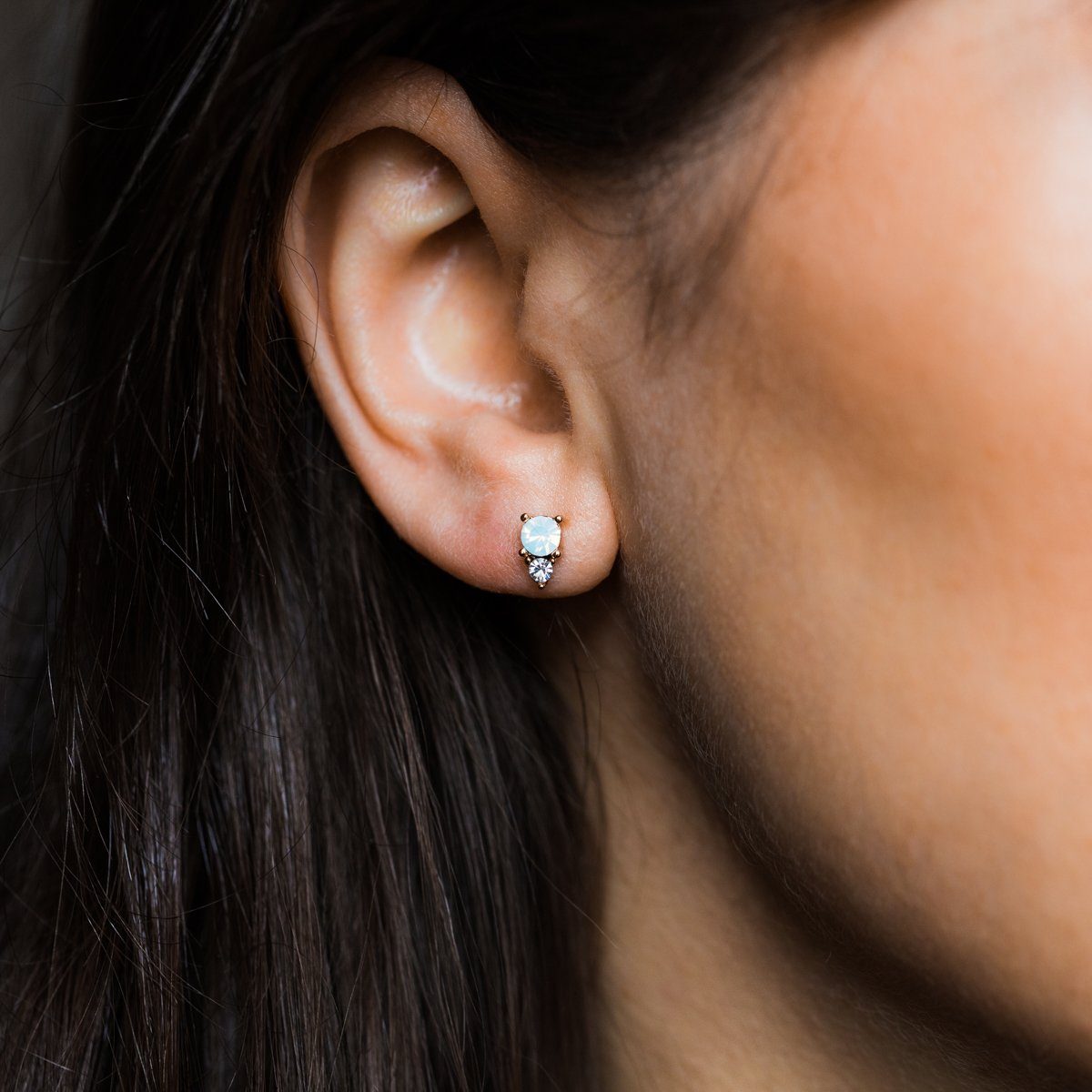 Dolce Studs in White Opal - earrings - Lover's Tempo local eclectic