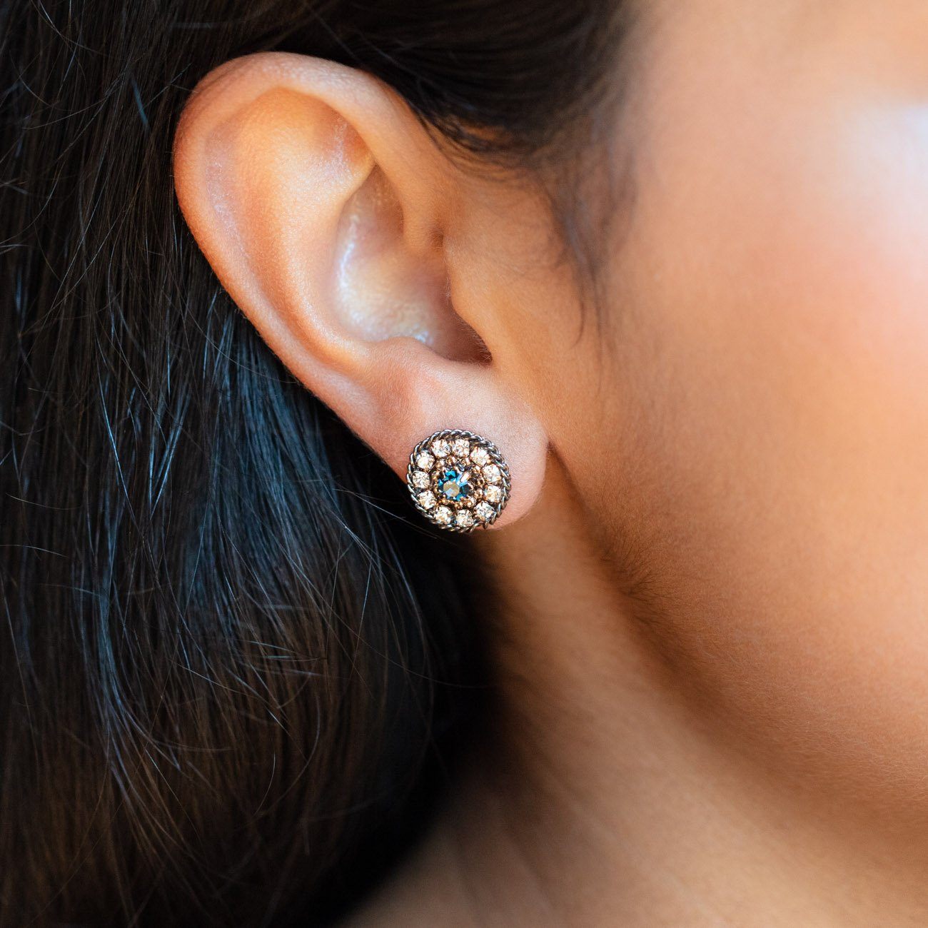 Odyssey Stud Earrings in Midnight statement stud earrings