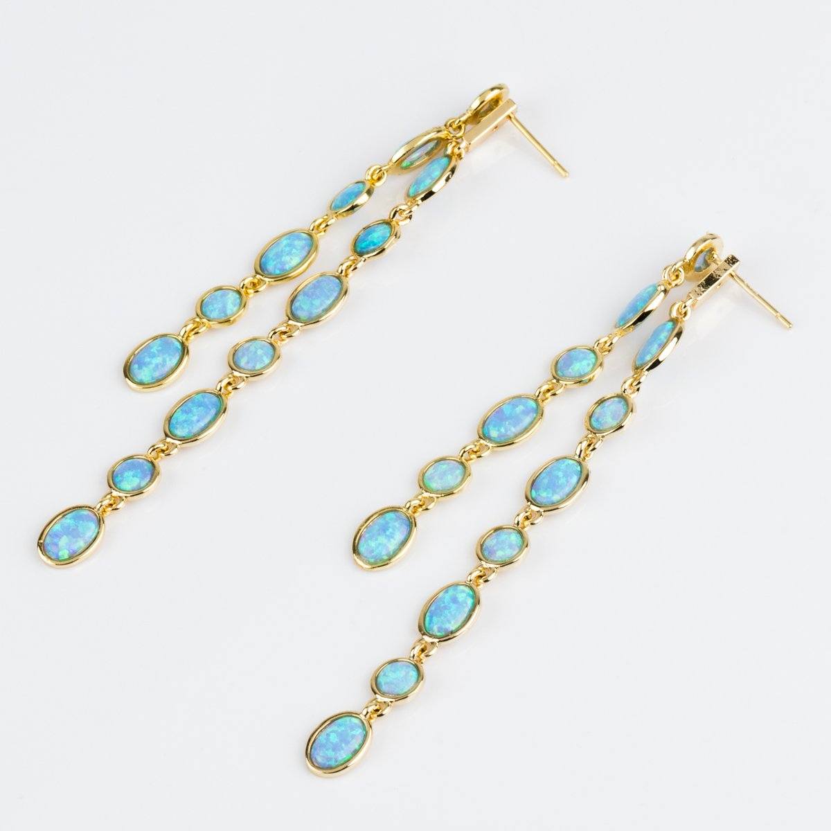 Ellie Earrings in Gold with Opal - earrings - Melinda Maria local eclectic