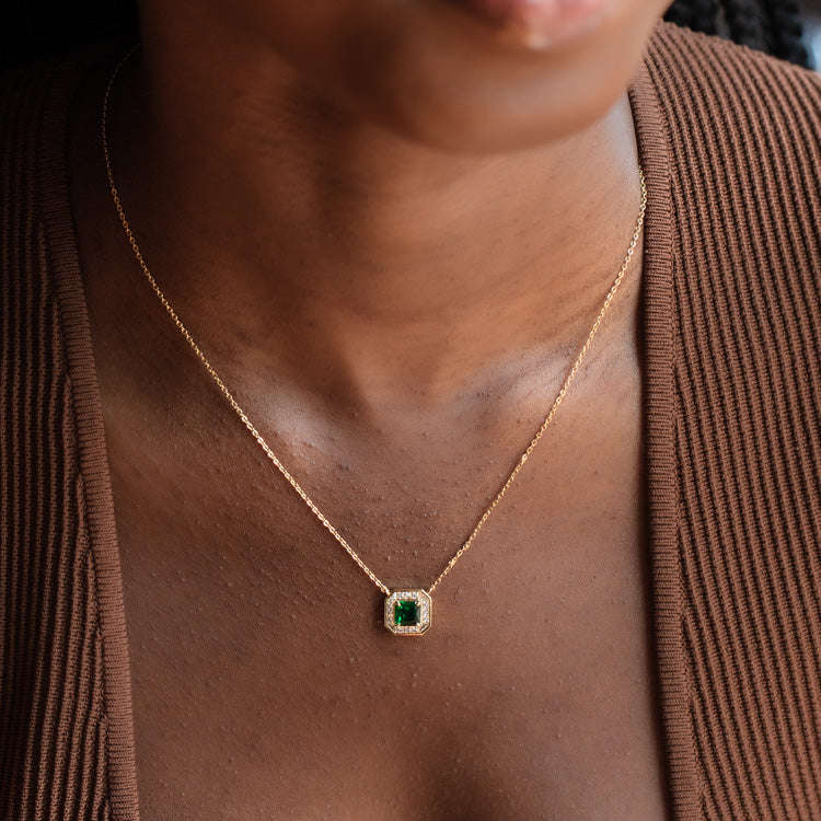 The Gatsby Necklace in Green