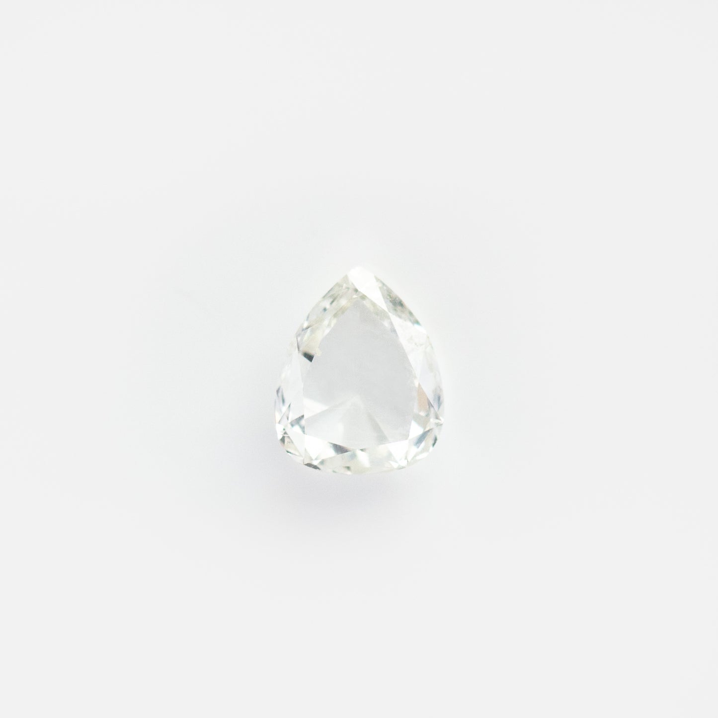 Rose Cut Pear White Diamond Loose Gemstone