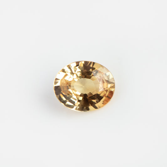 Oval Golden Sapphire Loose Gemstone
