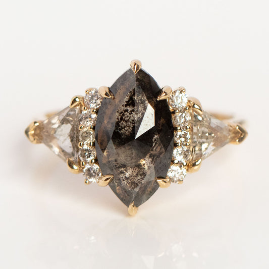 Victoria Salt and Pepper Diamond Ring
