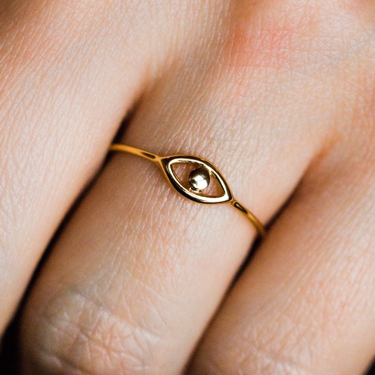 Evil Eye Ring with Diamond in 18K Gold – Diamonds of Eden