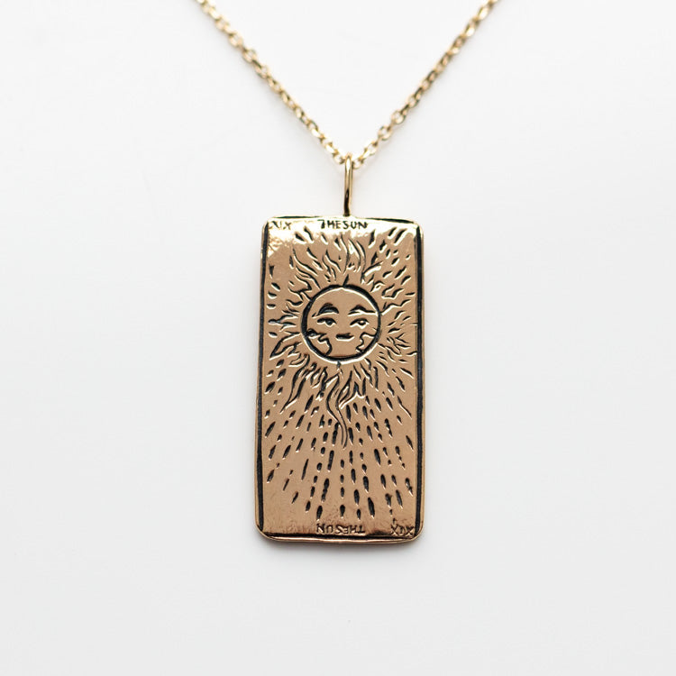 The Sun Tarot Card Necklace - necklaces - Sofia Zakia local eclectic