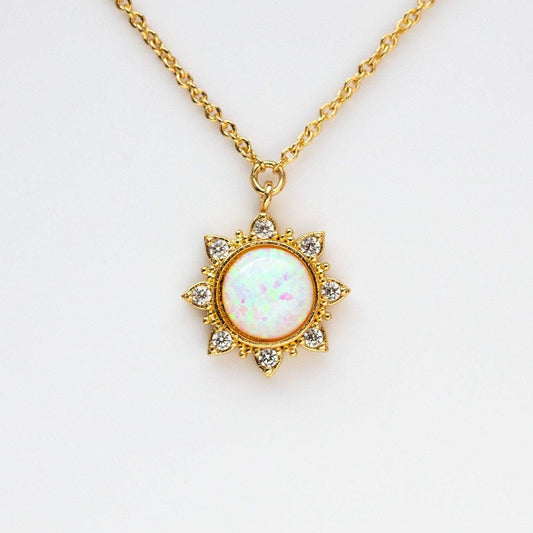 opal necklace, cute opal necklace