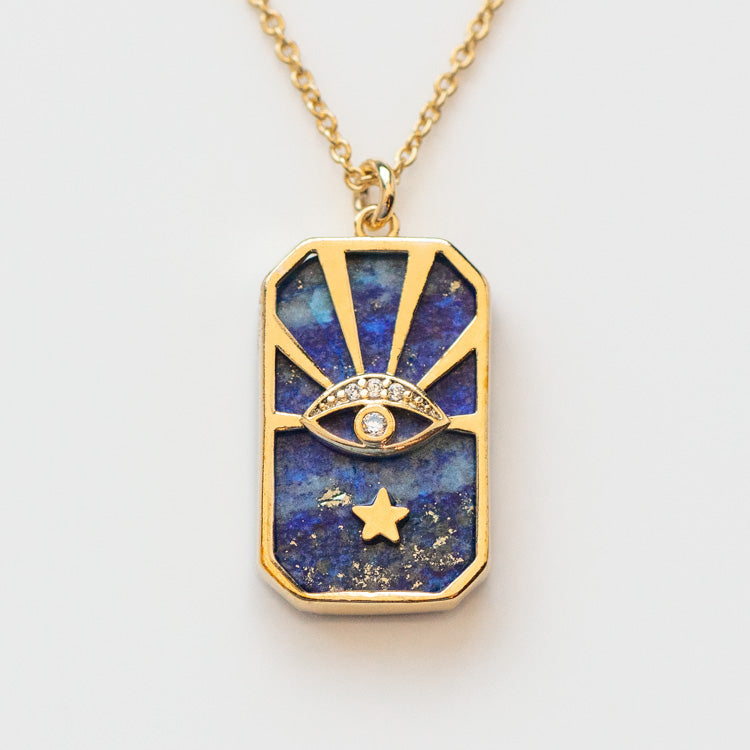 Night Sky Gold Protection Pendant Necklace | Local Eclectic – local ...