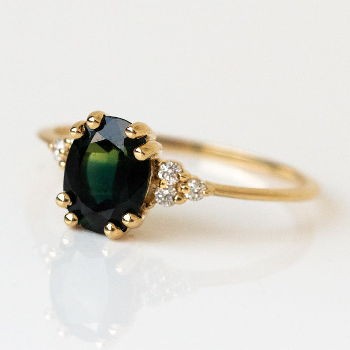 Juno Ring with Teal Sapphire in Yellow Gold | Local Eclectic – local ...