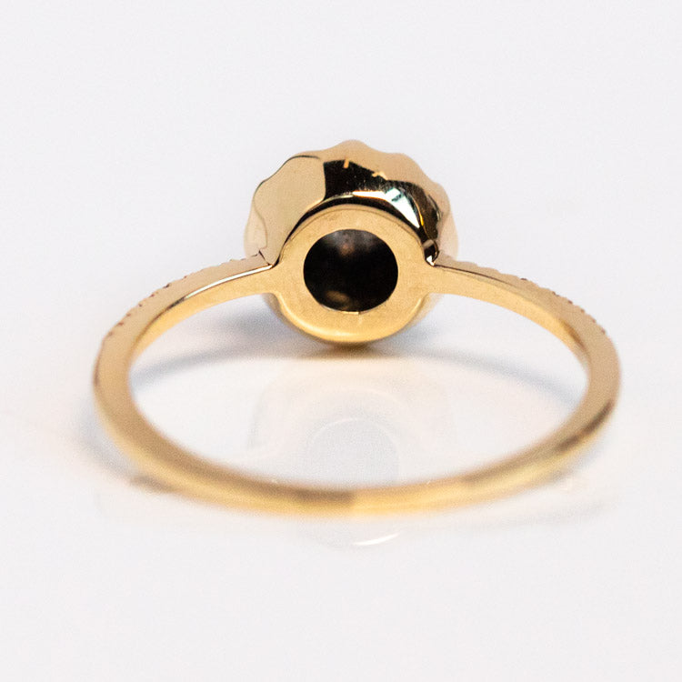 Mojave Ring rose cut black diamond unique fine solid jewelry vale